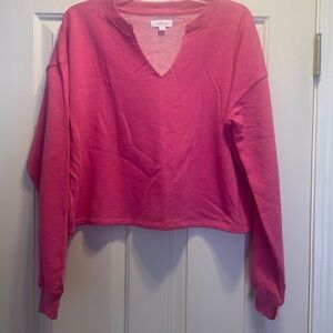 Colsie NWT Pink Cropped Sweatshirt Medium